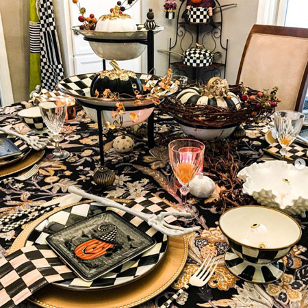 Checkered Halloween Table Design