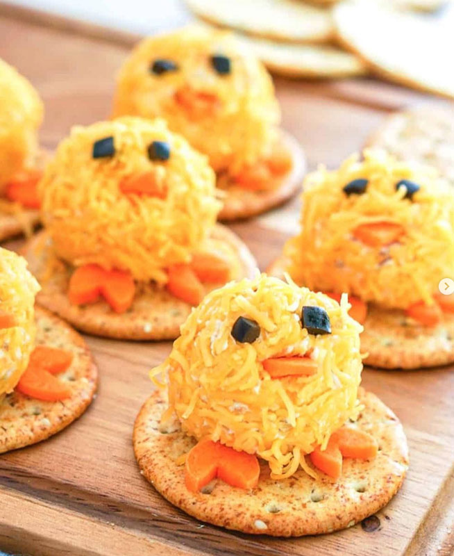 Mini Chick Cheeseball Crackers