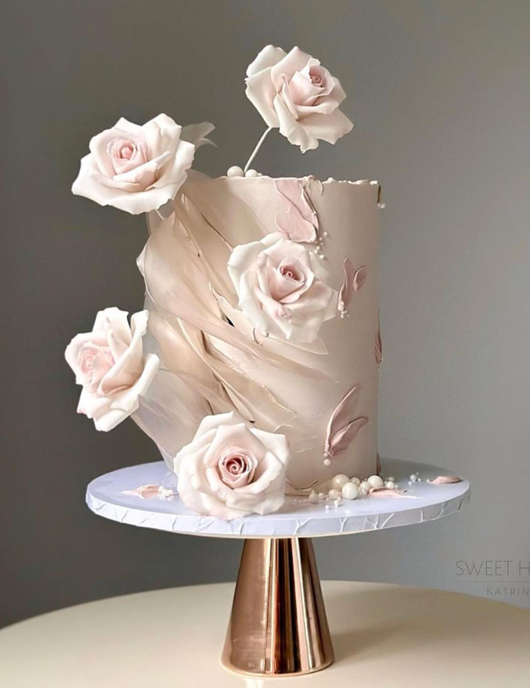 Soft Pink with Roses