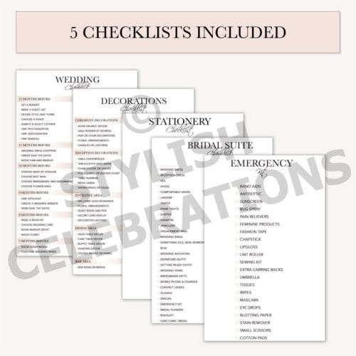Free Digital Wedding Planner Printable - Stylish Celebrations
